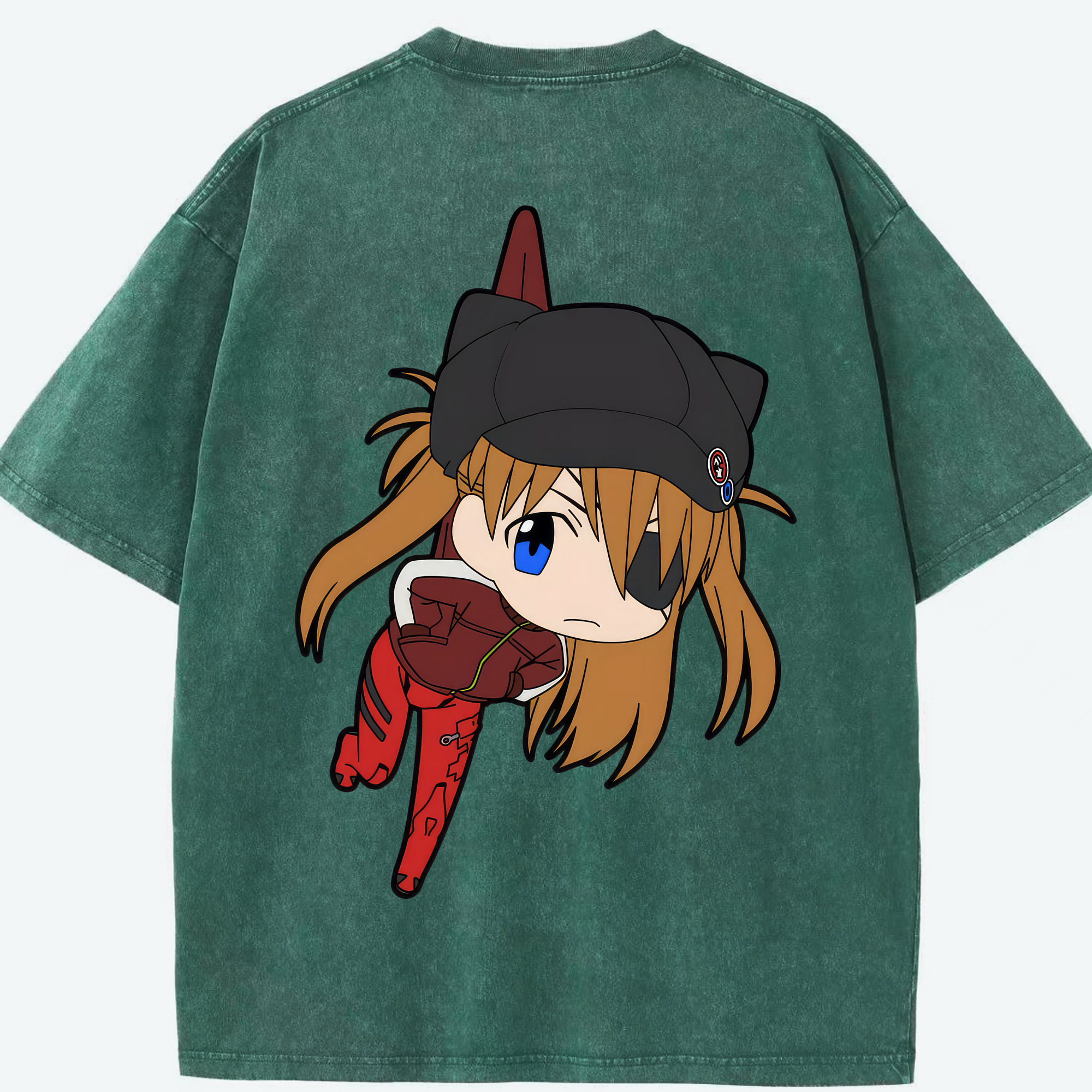 （画像用） EVA 新世紀エヴァンゲリオン 綿100% ヴィンテージ風 半袖Tシャツ（背面プリント）